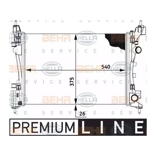 8MK 376 728-791 - Radiator, engine cooling 