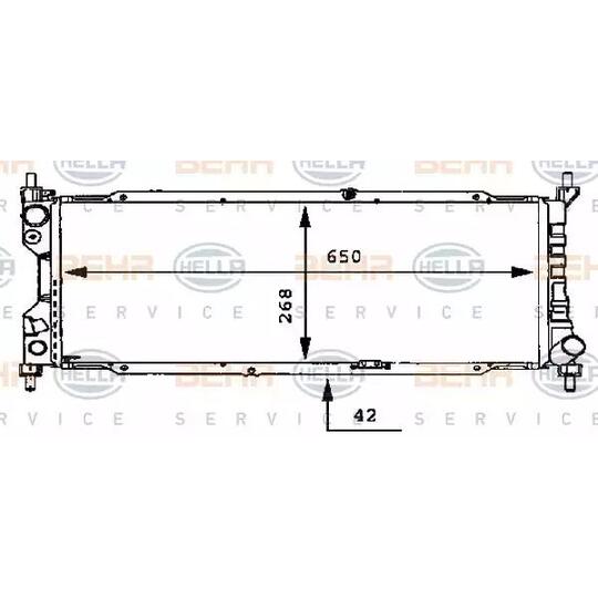 8MK 376 712-351 - Radiaator, mootorijahutus 