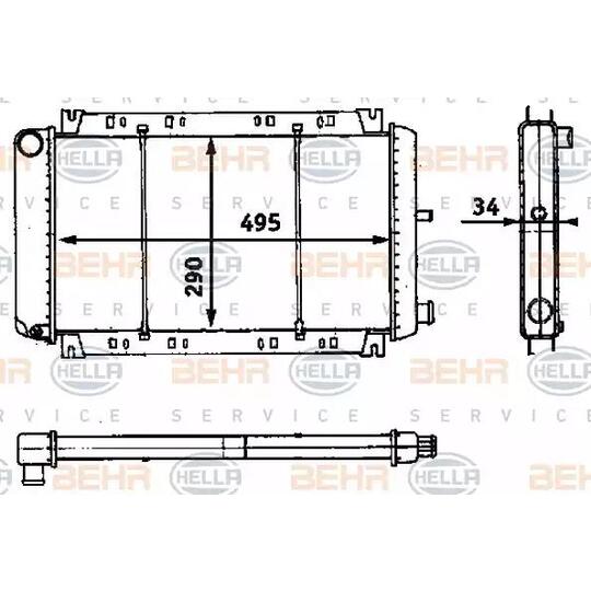 8MK 376 715-461 - Radiator, engine cooling 