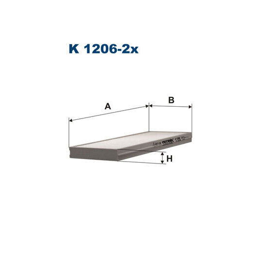 K 1206-2X - Filter, kupéventilation 