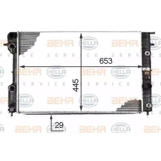 8MK 376 718-661 - Radiaator, mootorijahutus 