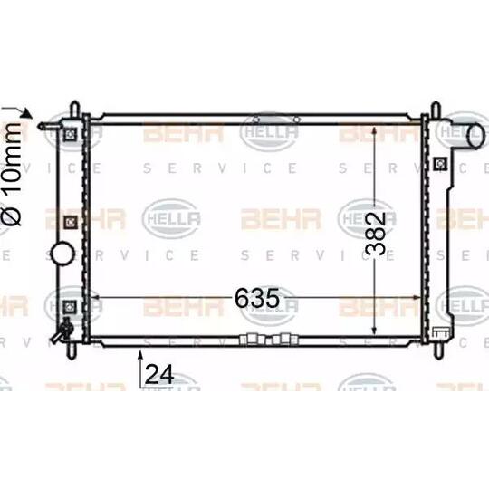 8MK 376 705-671 - Radiator, engine cooling 