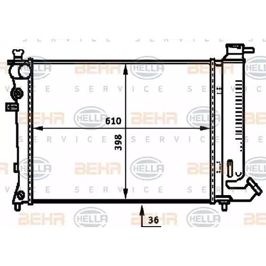 8MK376 717-491 - Radiator, engine cooling 