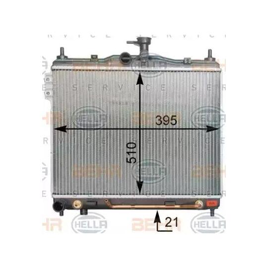 8MK376 762-031 - Radiaator, mootorijahutus 