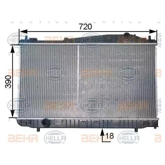 8MK376 763-261 - Radiator, engine cooling 