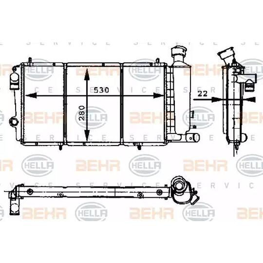 8MK376 715-411 - Radiator, engine cooling 