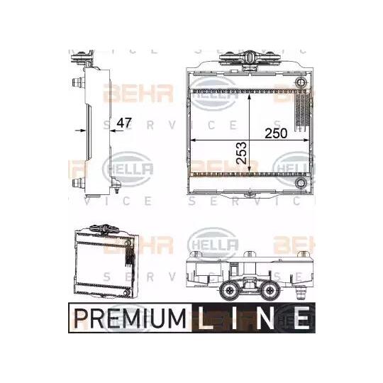 8MK376 746-521 - Radiator, engine cooling 