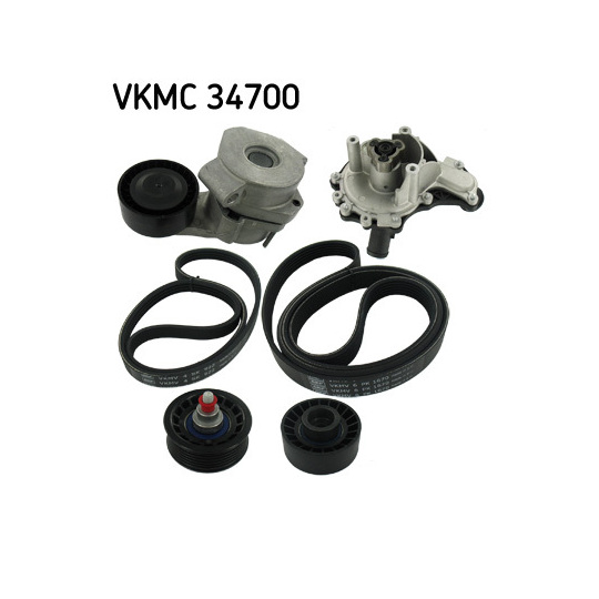 VKMC 34700 - Water Pump + V-Ribbed Belt Set 