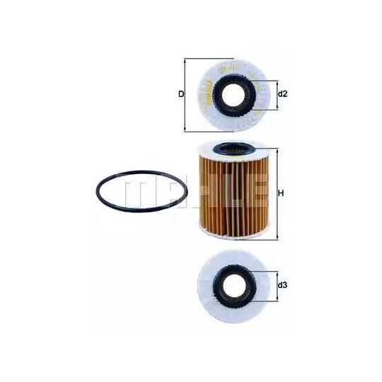 OX413D2 ECO - Oil filter 