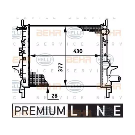 8MK376 720-011 - Radiator, engine cooling 