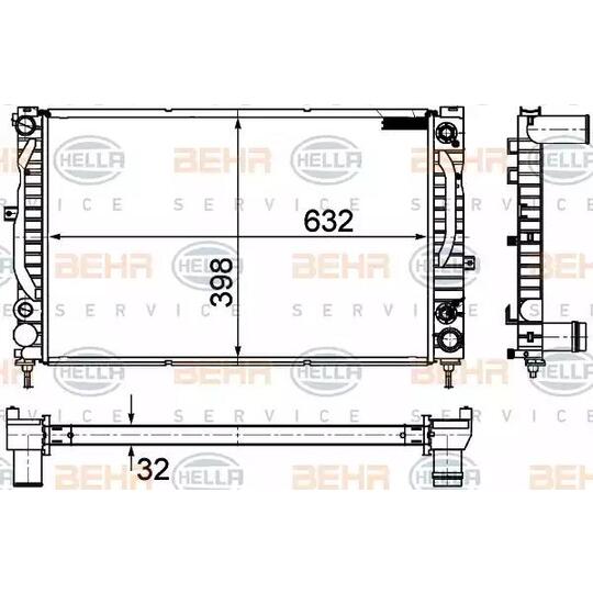 8MK376 766-141 - Radiaator, mootorijahutus 