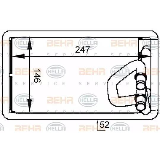 8FH 351 333-091 - Heat Exchanger, interior heating 