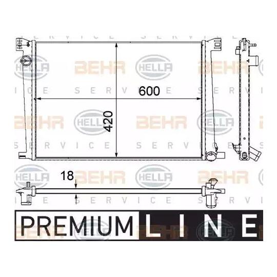 8MK 376 754-591 - Radiator, engine cooling 