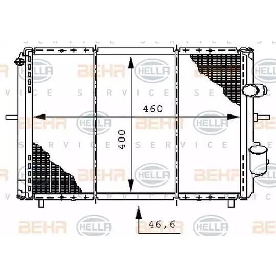 8MK 376 706-371 - Radiaator, mootorijahutus 