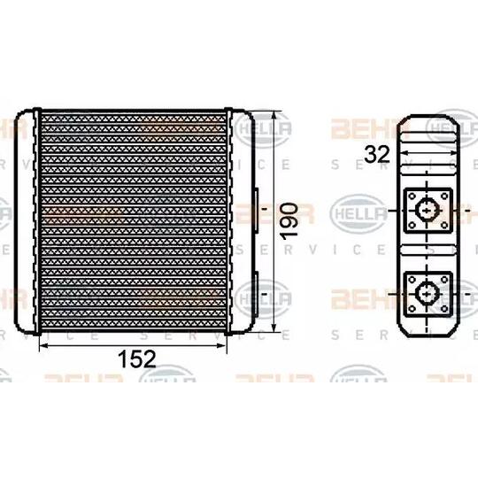 8FH 351 308-441 - Heat Exchanger, interior heating 