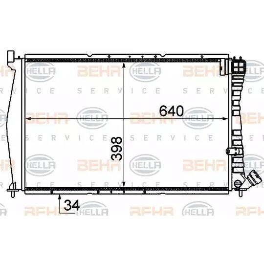 8MK 376 716-561 - Radiaator, mootorijahutus 