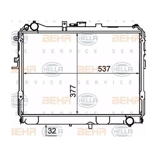 8MK 376 727-681 - Radiaator, mootorijahutus 