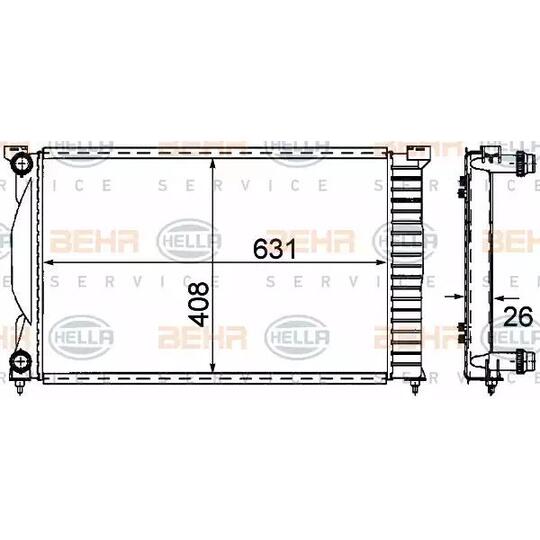 8MK 376 781-001 - Radiator, engine cooling 