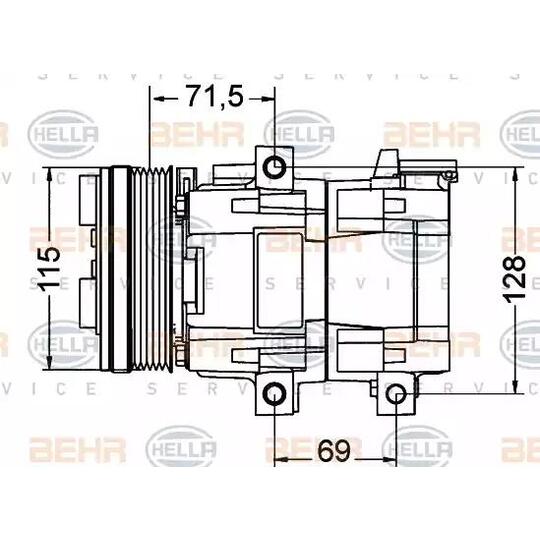 8FK 351 334-011 - Compressor, air conditioning 