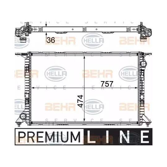 8MK 376 754-731 - Radiator, engine cooling 