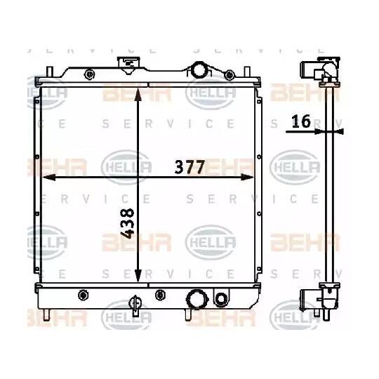 8MK 376 708-091 - Radiator, engine cooling 