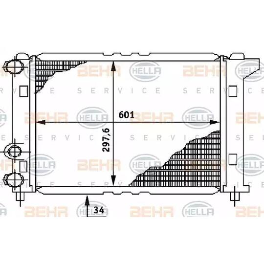 8MK 376 706-311 - Radiator, engine cooling 