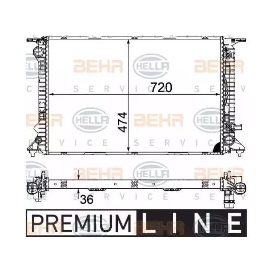 8MK 376 754-751 - Radiator, engine cooling 