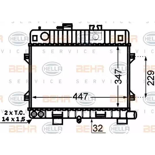 8MK 376 766-451 - Radiator, engine cooling 