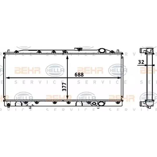 8MK 376 708-331 - Radiator, engine cooling 