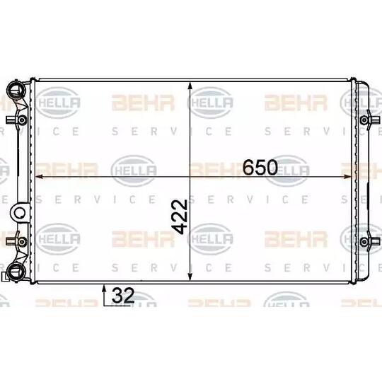 8MK 376 727-791 - Radiaator, mootorijahutus 