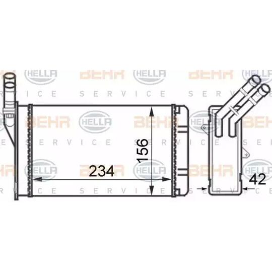 8FH 351 024-301 - Heat Exchanger, interior heating 