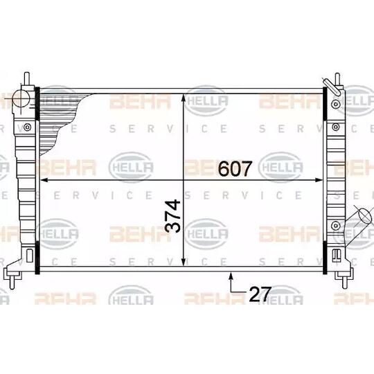 8MK 376 772-401 - Radiator, engine cooling 