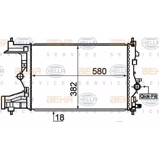 8MK 376 910-341 - Radiaator, mootorijahutus 