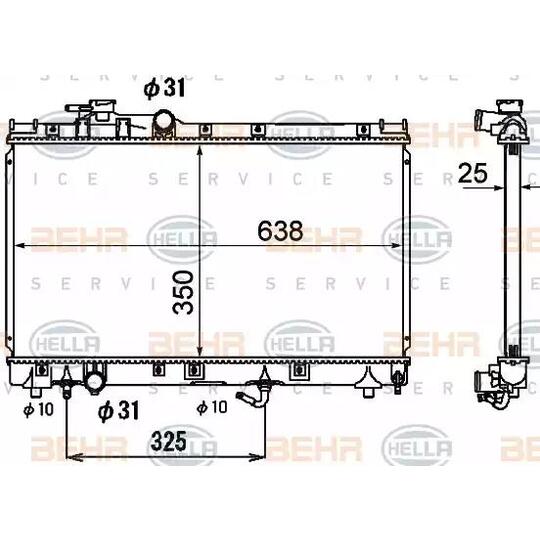 8MK 376 790-161 - Radiator, engine cooling 