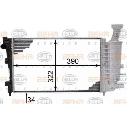 8MK 376 718-301 - Radiator, engine cooling 