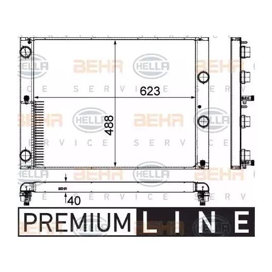 8MK 376 755-581 - Radiator, engine cooling 