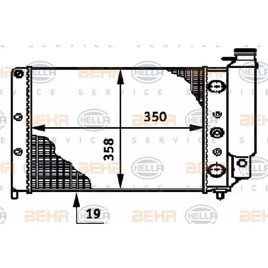 8MK 376 719-311 - Radiator, engine cooling 