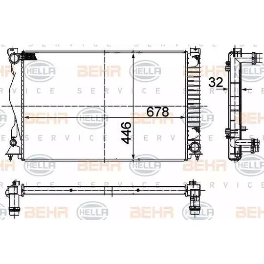 8MK 376 749-441 - Radiaator, mootorijahutus 