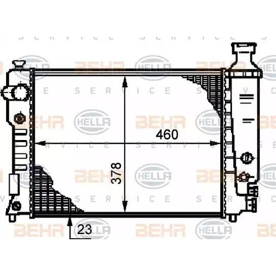 8MK 376 720-101 - Radiator, engine cooling 