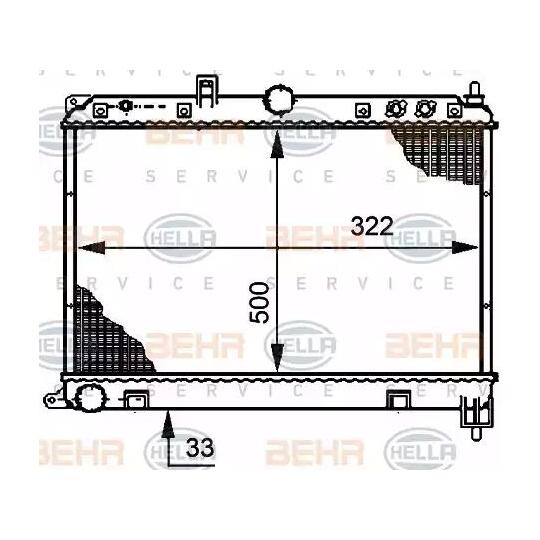 8MK 376 708-581 - Radiator, engine cooling 