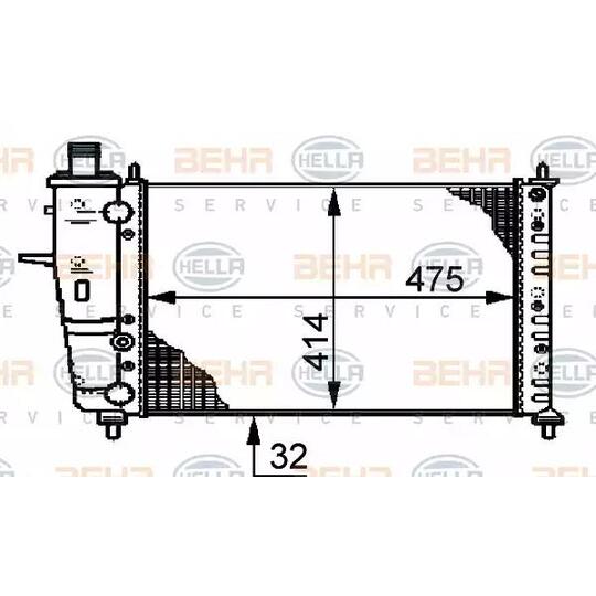 8MK 376 720-334 - Kylare, motorkylning 