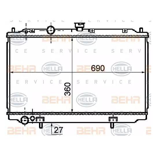 8MK 376 753-711 - Radiator, engine cooling 