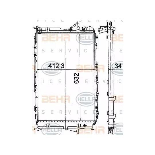 8MK 376 765-161 - Radiator, engine cooling 