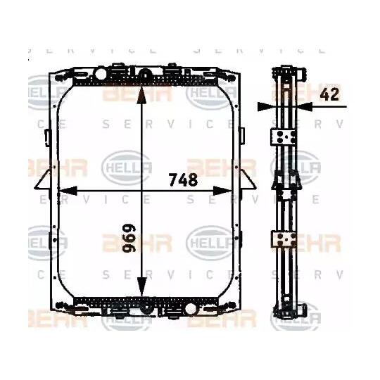 8MK 376 721-521 - Radiator, engine cooling 