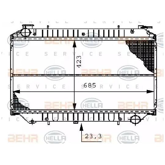 8MK 376 706-531 - Radiator, engine cooling 