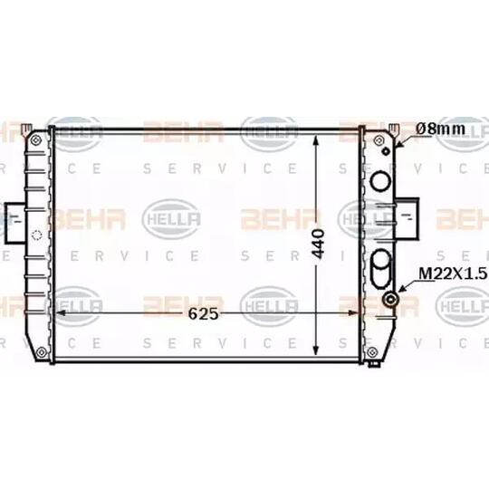 8MK 376 774-401 - Radiaator, mootorijahutus 