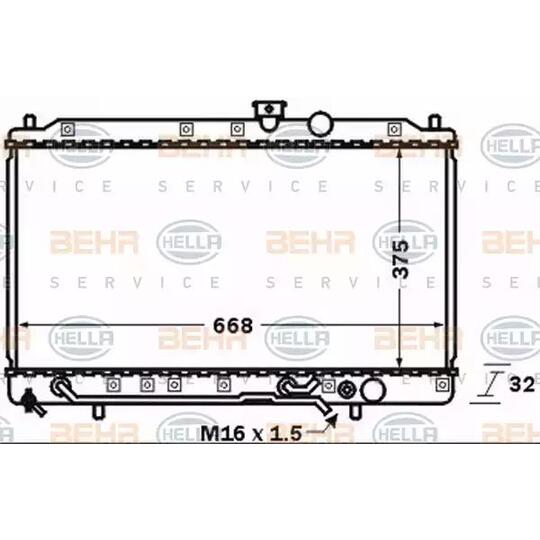 8MK 376 770-001 - Radiaator, mootorijahutus 