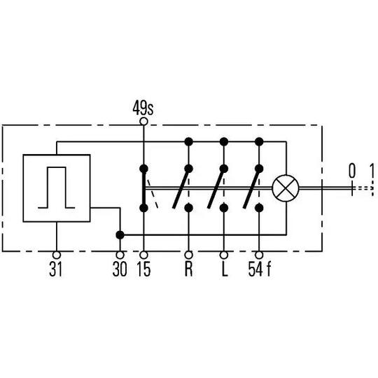 6HD 002 535-111 - Hazard Light Switch 