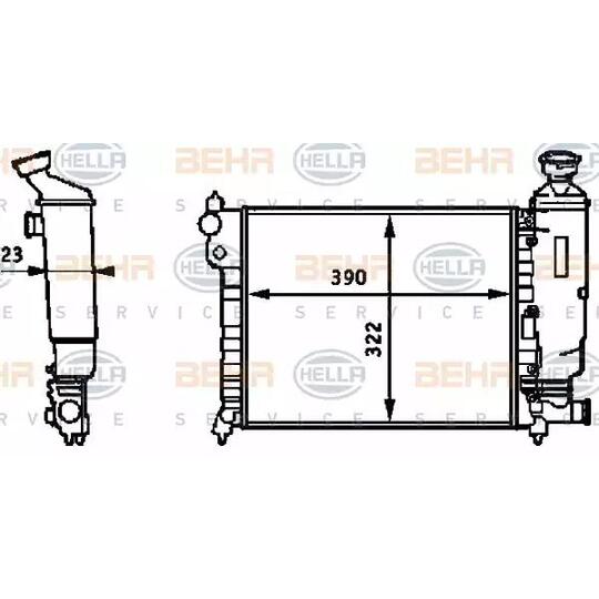 8MK 376 720-001 - Radiator, engine cooling 