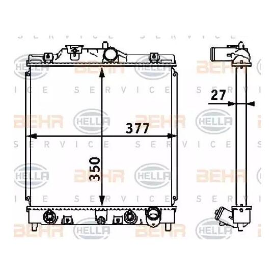 8MK 376 708-381 - Radiator, engine cooling 